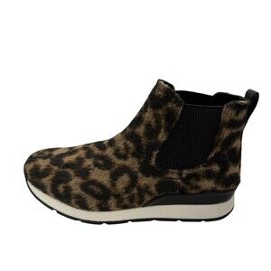 B.o.c Kara Boots Womens Size 7.5 Brown Leopard Chelsea Ankle Pull On Booties